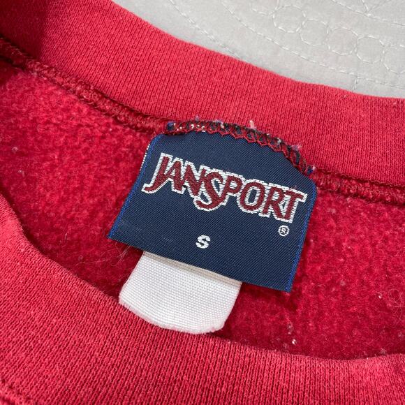Vintage JanSport Sweatshirt Indiana‎ Small Red Crewneck Pullover Spell Hoosiers - Picture 3 of 9